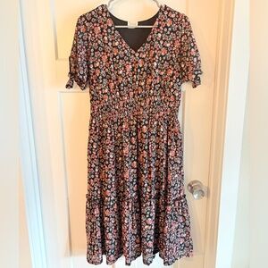 Floral V-Neck Dress